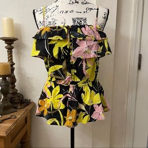 Who What Wear Firework Floral Top